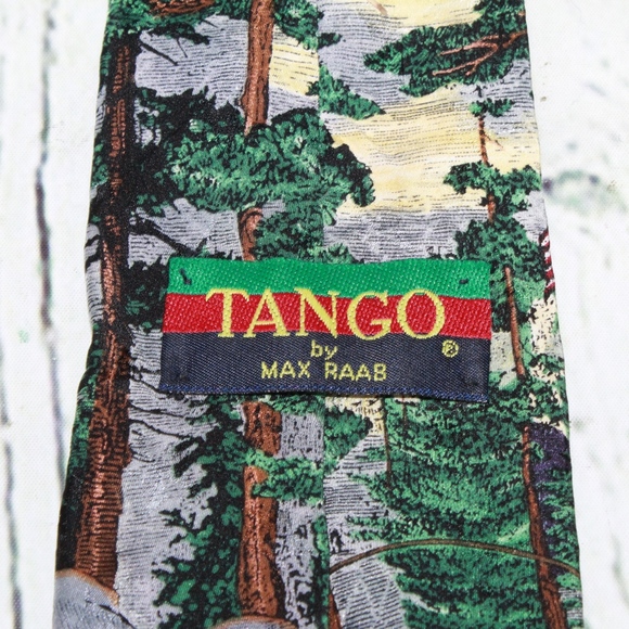 Vintage Tango By Max Raab Silk Fishing Neck Tie - Picture 8 of 8